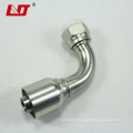 Carton Steel Npt Pipe Fittings , JIC Male 74 Degree Cone Seal In Silver Color